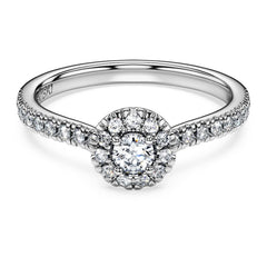 Eternity halo solitaire ring