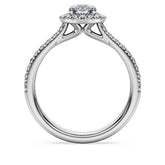 Eternity halo solitaire ring