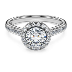 Eternity halo solitaire ring