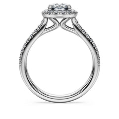 Eternity halo solitaire ring