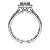 Eternity halo solitaire ring