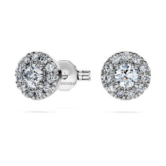 Eternity halo stud earrings