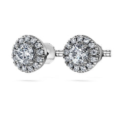 Eternity halo stud earrings
