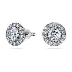 Eternity halo stud earrings