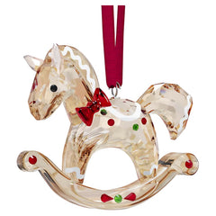 Holiday Cheers Gingerbread Rocking Horse Ornament