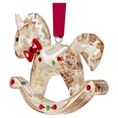 Holiday Cheers Gingerbread Rocking Horse Ornament