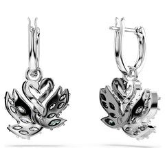 Swan drop earrings