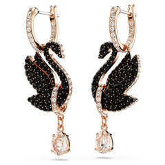 Swan drop earrings