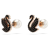 Swan stud earrings