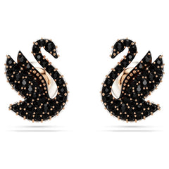 Swan stud earrings