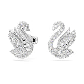 Swan stud earrings