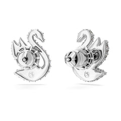Swan stud earrings