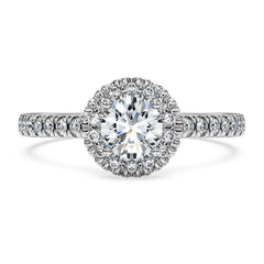 Eternity halo solitaire ring