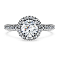 Eternity halo solitaire ring