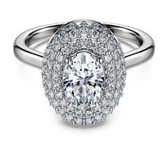 Eternity halo solitaire ring