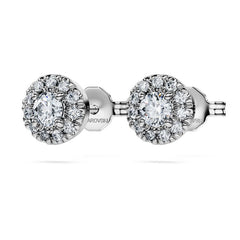 Eternity halo stud earrings