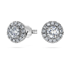 Eternity halo stud earrings