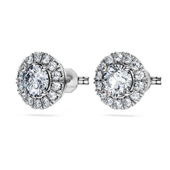 Eternity halo stud earrings