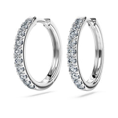 Eternity hoop earrings