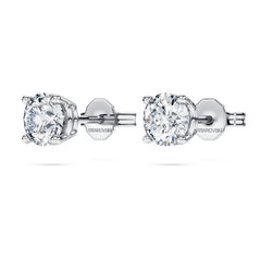 Eternity solitaire stud earrings