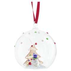Holiday Cheers Tree and Snowman Ball Ornament