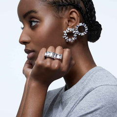 Matrix hoop earrings