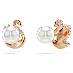 Swan stud earrings