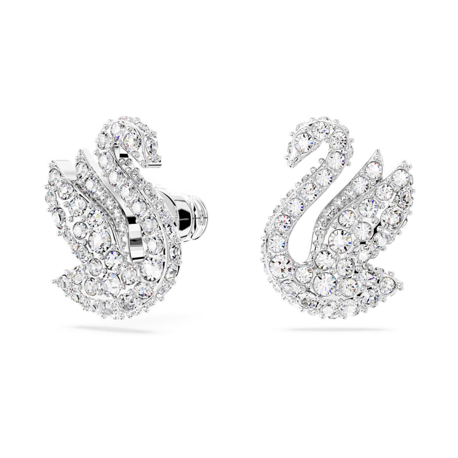 Swan stud earrings