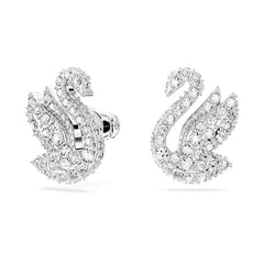 Swan stud earrings